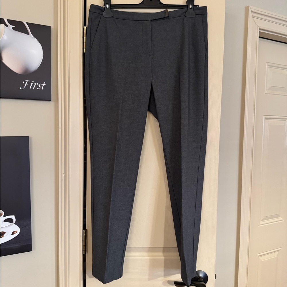 Jennifer Lopez Gray Straight-Leg Dress Pants